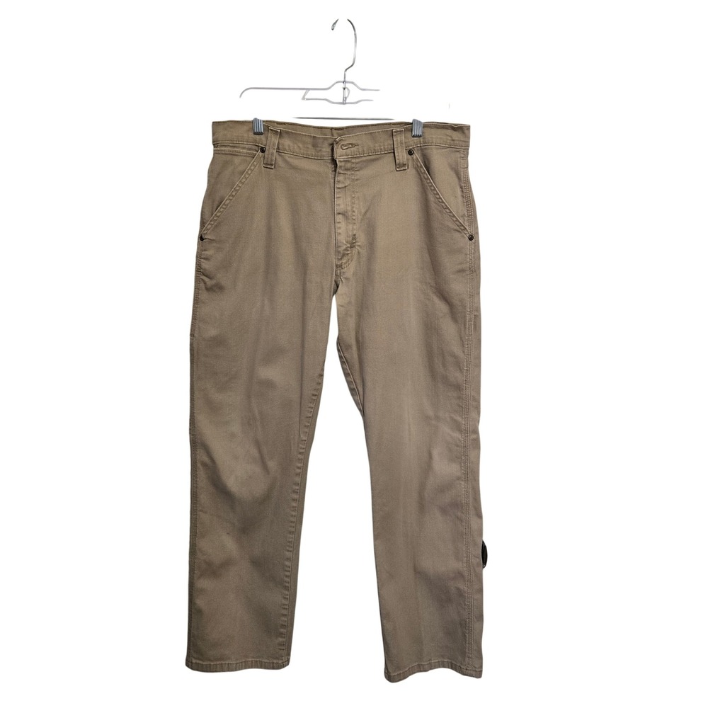 Wrangler Mens Carpenter Pants Khaki Tan‎ Canvas Work Wear 94LSWDK 34x30